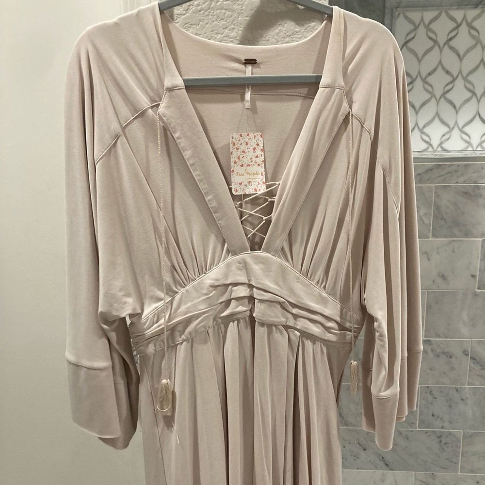 Free People beige boho dress